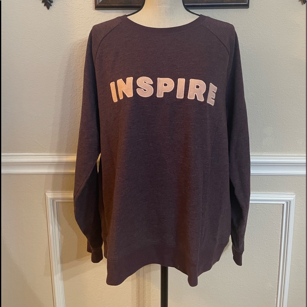 Sonoma (Good for Life) Purple Sweatshirt Size XXL that says INSPIRE. Like new!